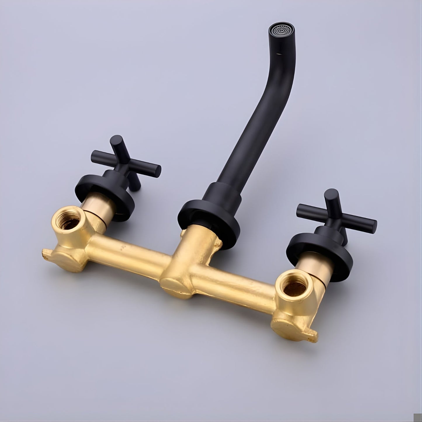 Wallora Wall-Mounted Bathroom Sink Faucet with Dual Handles