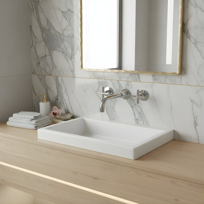 Wallora Wall-Mounted Bathroom Sink Faucet with Dual Handles