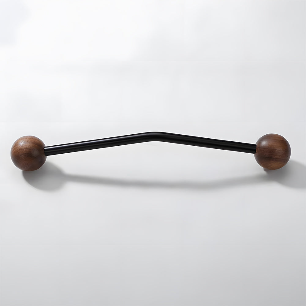 Comforsyco Walnut Round Head Cabinet Handles for Wardrobes