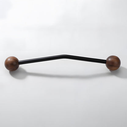 Comforsyco Walnut Round Head Cabinet Handles for Wardrobes