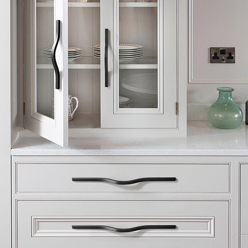 Comforsyco Wavy Aluminum Alloy Cabinet Handles