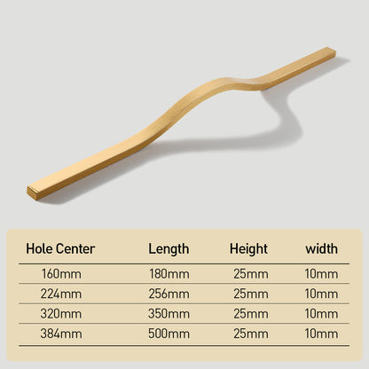 Comforsyco Wavy Aluminum Alloy Cabinet Handles