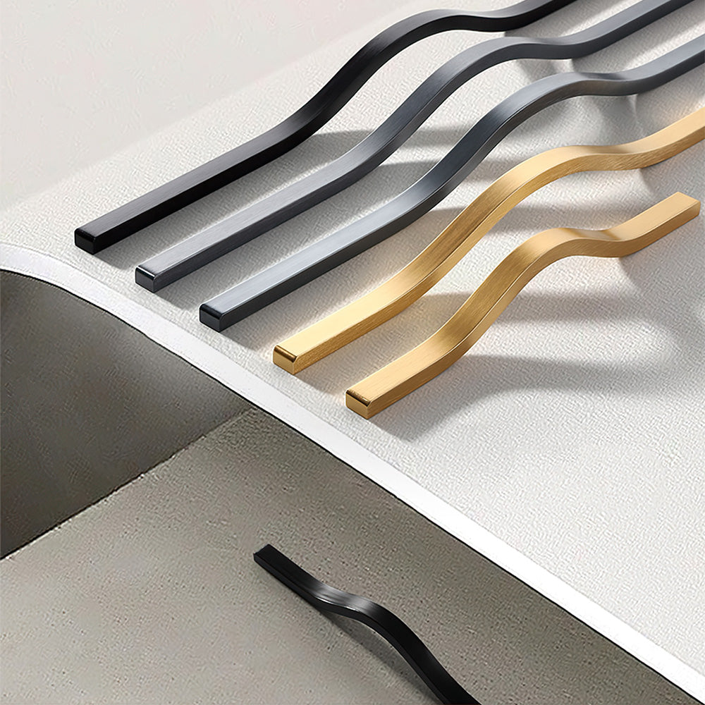 Comforsyco Wavy Aluminum Alloy Cabinet Handles