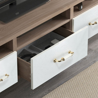 Comforsyco White Ceramic Cabinet Pulls and Knobs, Gold / Black Options