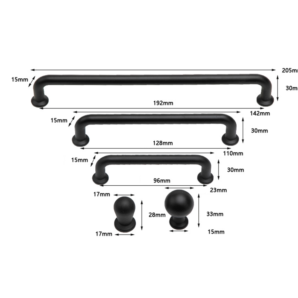 Comforsyco Zinc Alloy Arch Cabinet Pulls and Round Knobs