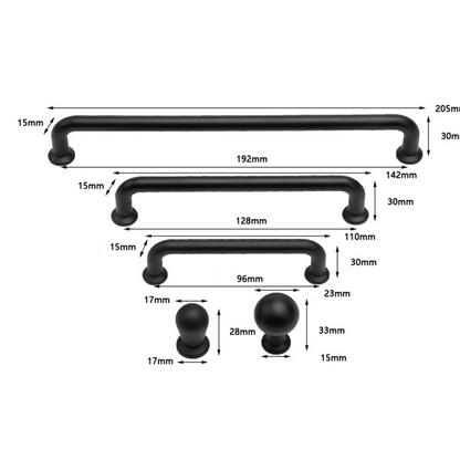 Comforsyco Zinc Alloy Arch Cabinet Pulls and Round Knobs