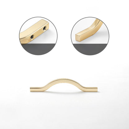 Comforsyco Zinc Alloy Curved Wave Cabinet Handles, Pulls, and Knobs