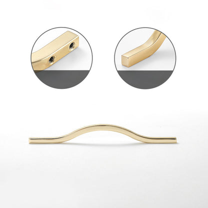 Comforsyco Zinc Alloy Curved Wave Cabinet Handles, Pulls, and Knobs