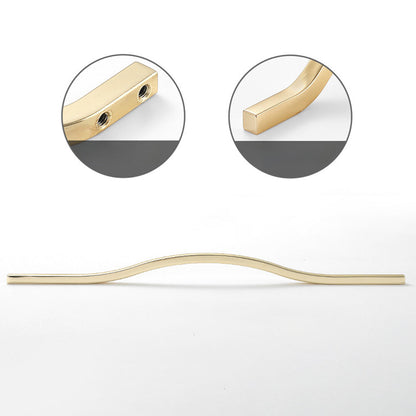 Comforsyco Zinc Alloy Curved Wave Cabinet Handles, Pulls, and Knobs