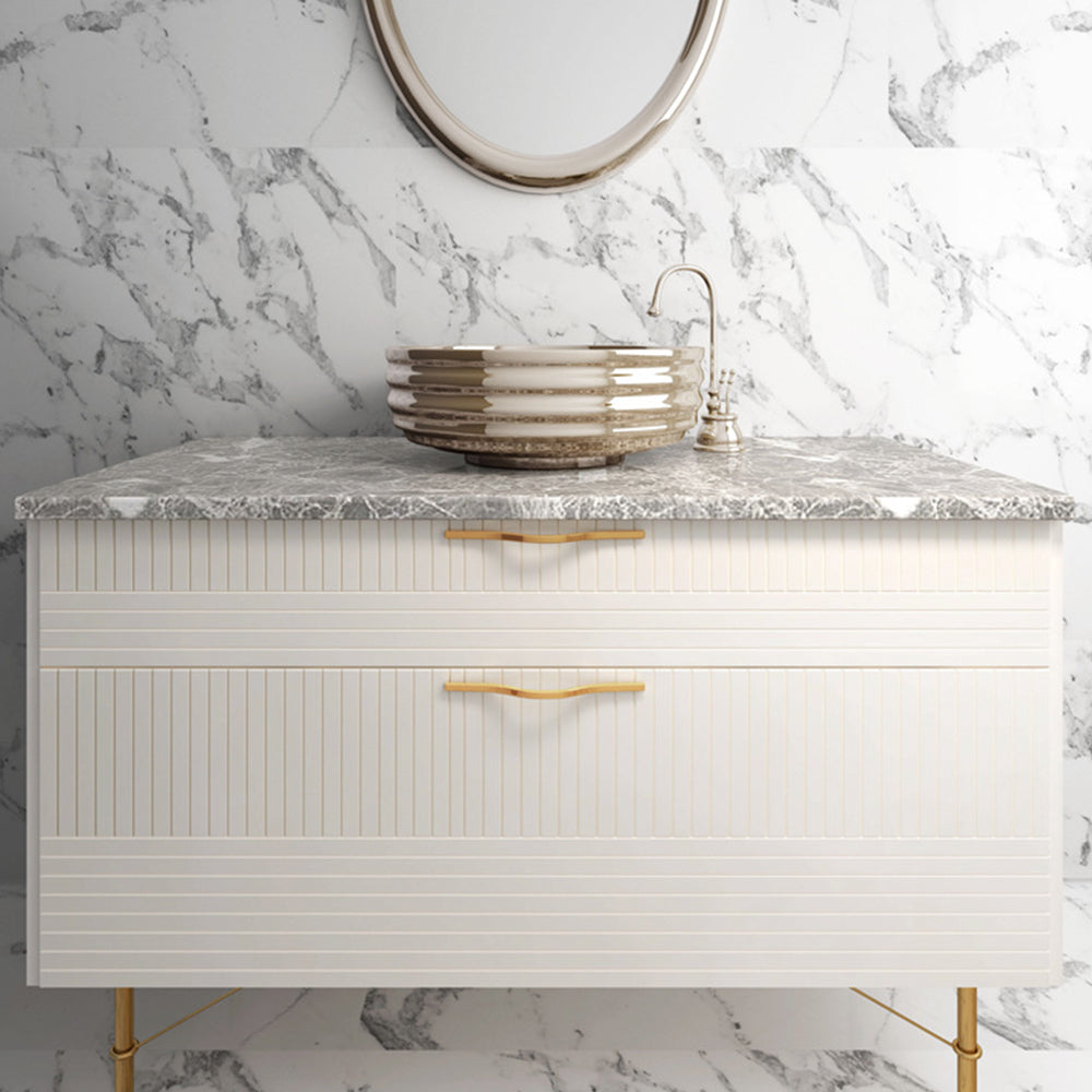 Comforsyco Zinc Alloy Curved Wave Cabinet Handles, Pulls, and Knobs