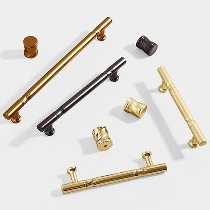 Comforsyco Zinc Alloy Round Bar Cabinet Pulls and Knobs