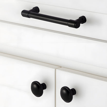 Comforsyco Zinc Alloy Round Bar Cabinet Pulls with Matching Knobs