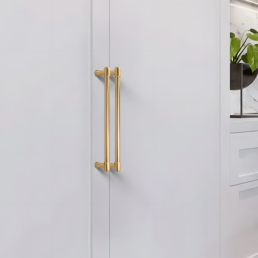 Comforsyco Zinc Alloy Round Bar Cabinet Pulls with Matching Knobs