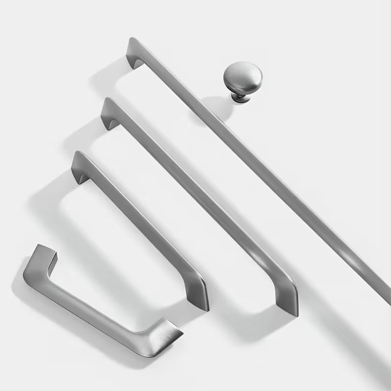 Comforsyco Zinc Alloy Slim Bar Cabinet Handles and Round Knobs