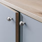 Brushed Nickel Round Bar Cabinet Handles and Knobs for Wardrobes