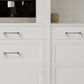 Brushed Nickel Round Bar Cabinet Handles and Knobs for Wardrobes