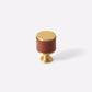 Leather-Wrapped Round Bar Cabinet Pulls and Door Handles