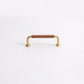 Leather-Wrapped Round Bar Cabinet Pulls and Door Handles