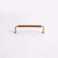 Leather-Wrapped Round Bar Cabinet Pulls and Door Handles