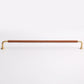 Leather-Wrapped Round Bar Cabinet Pulls and Door Handles