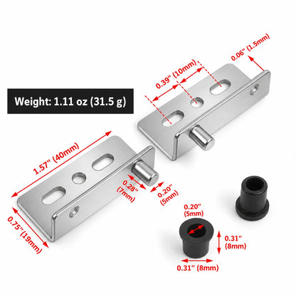 Concealed Top & Bottom Cabinet Door Pivot Hinges for Wood Doors