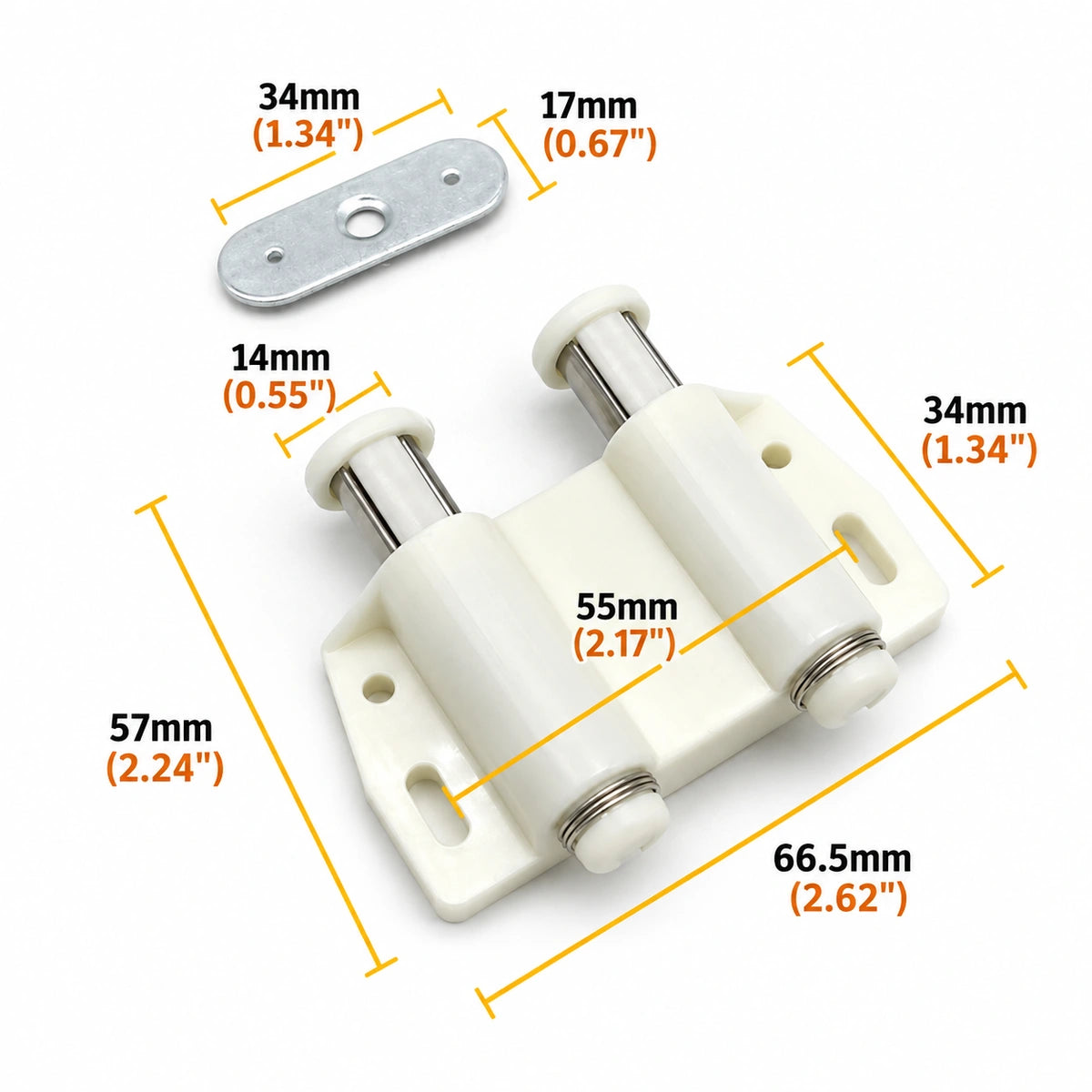 Concealed Top & Bottom Cabinet Door Pivot Hinges for Wood Doors