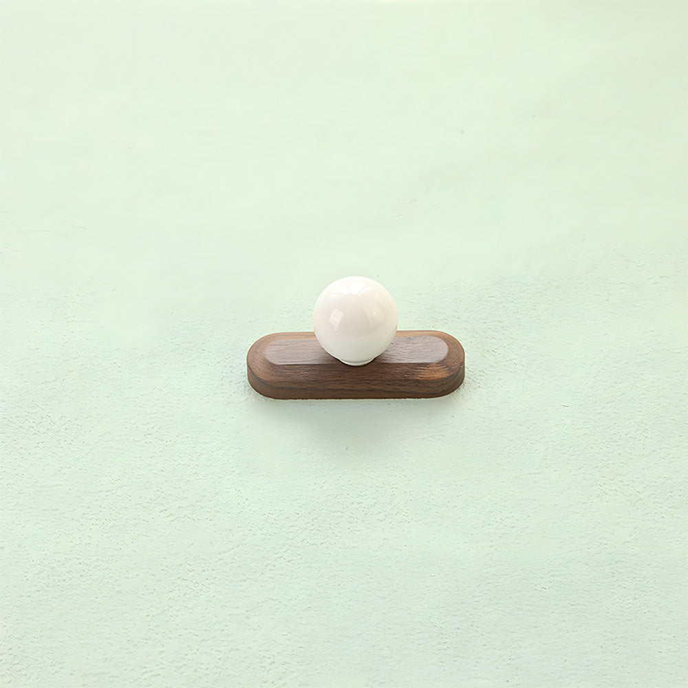 Wood Cabinet Pulls with Colorful Ball Knobs