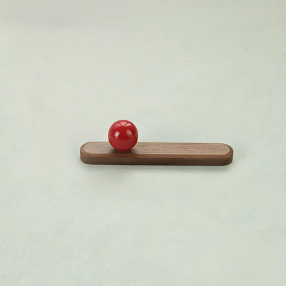 Wood Cabinet Pulls with Colorful Ball Knobs