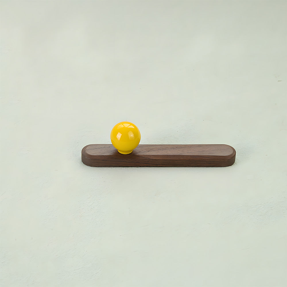 Wood Cabinet Pulls with Colorful Ball Knobs