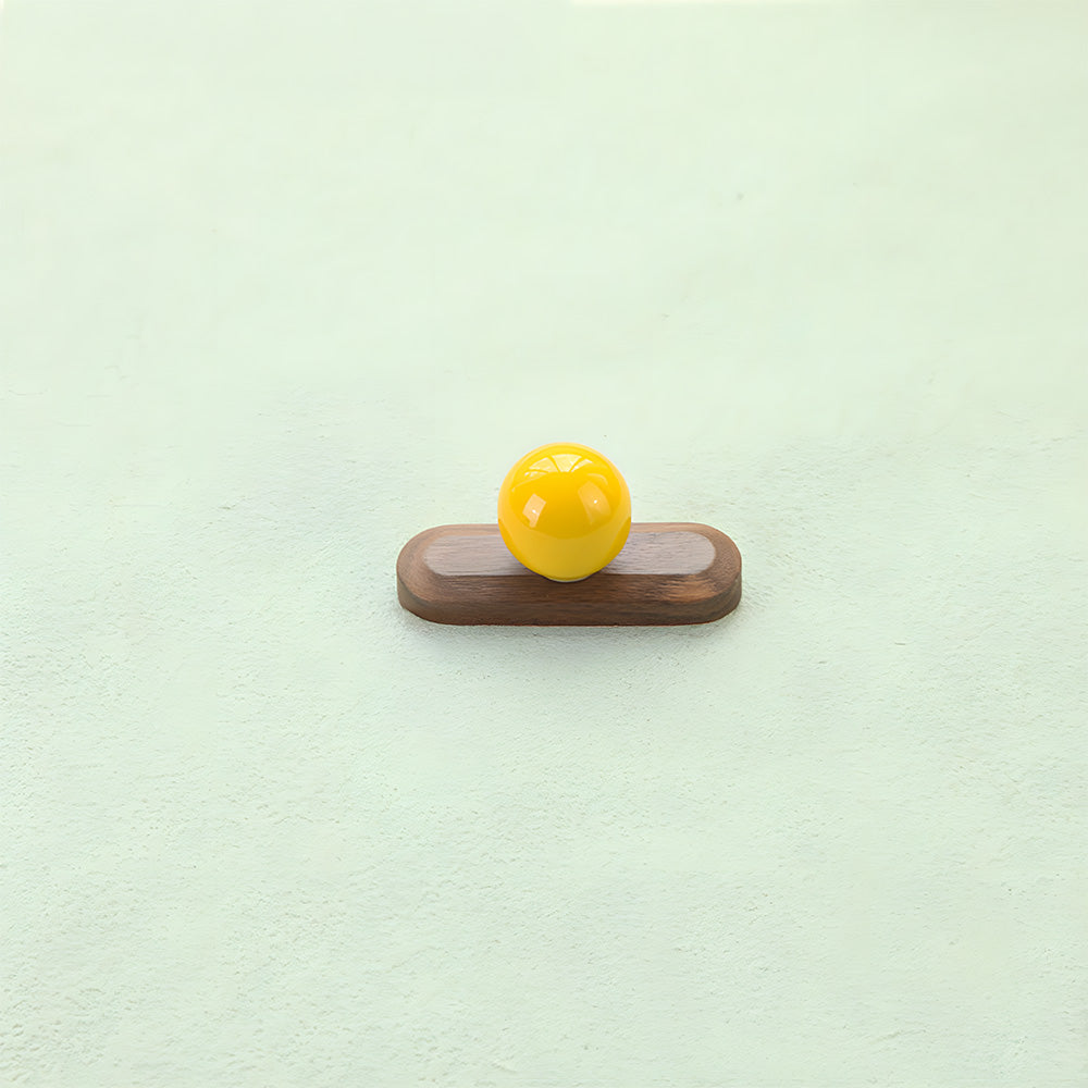 Wood Cabinet Pulls with Colorful Ball Knobs