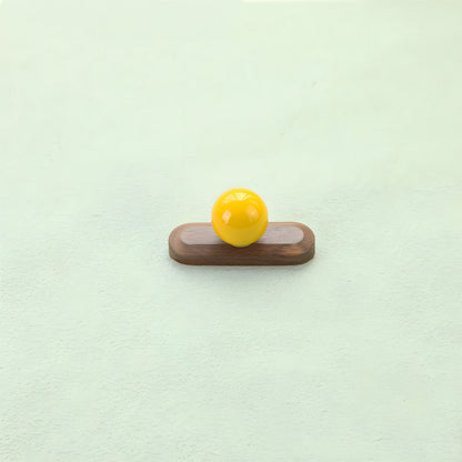 Wood Cabinet Pulls with Colorful Ball Knobs