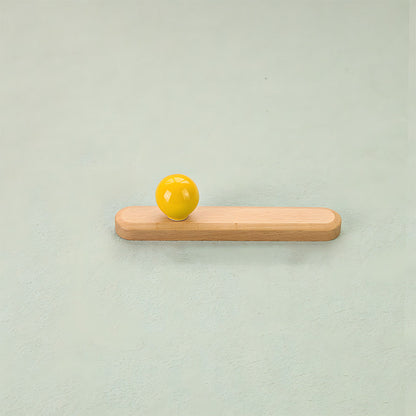 Wood Cabinet Pulls with Colorful Ball Knobs
