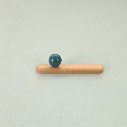 Wood Cabinet Pulls with Colorful Ball Knobs