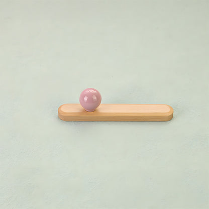 Wood Cabinet Pulls with Colorful Ball Knobs