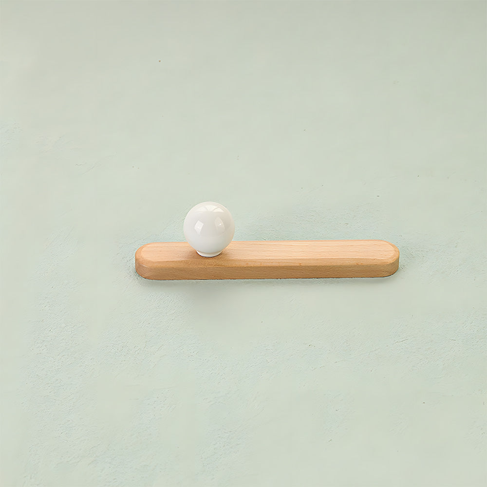 Wood Cabinet Pulls with Colorful Ball Knobs