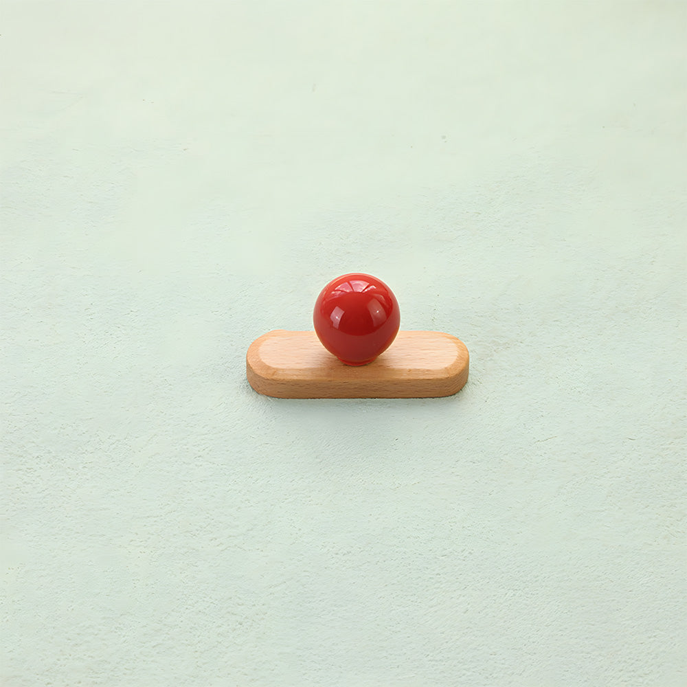 Wood Cabinet Pulls with Colorful Ball Knobs