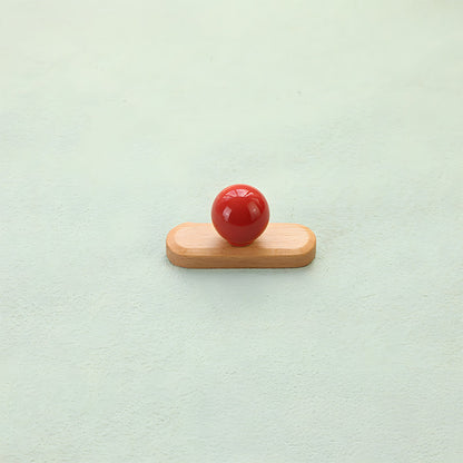 Wood Cabinet Pulls with Colorful Ball Knobs