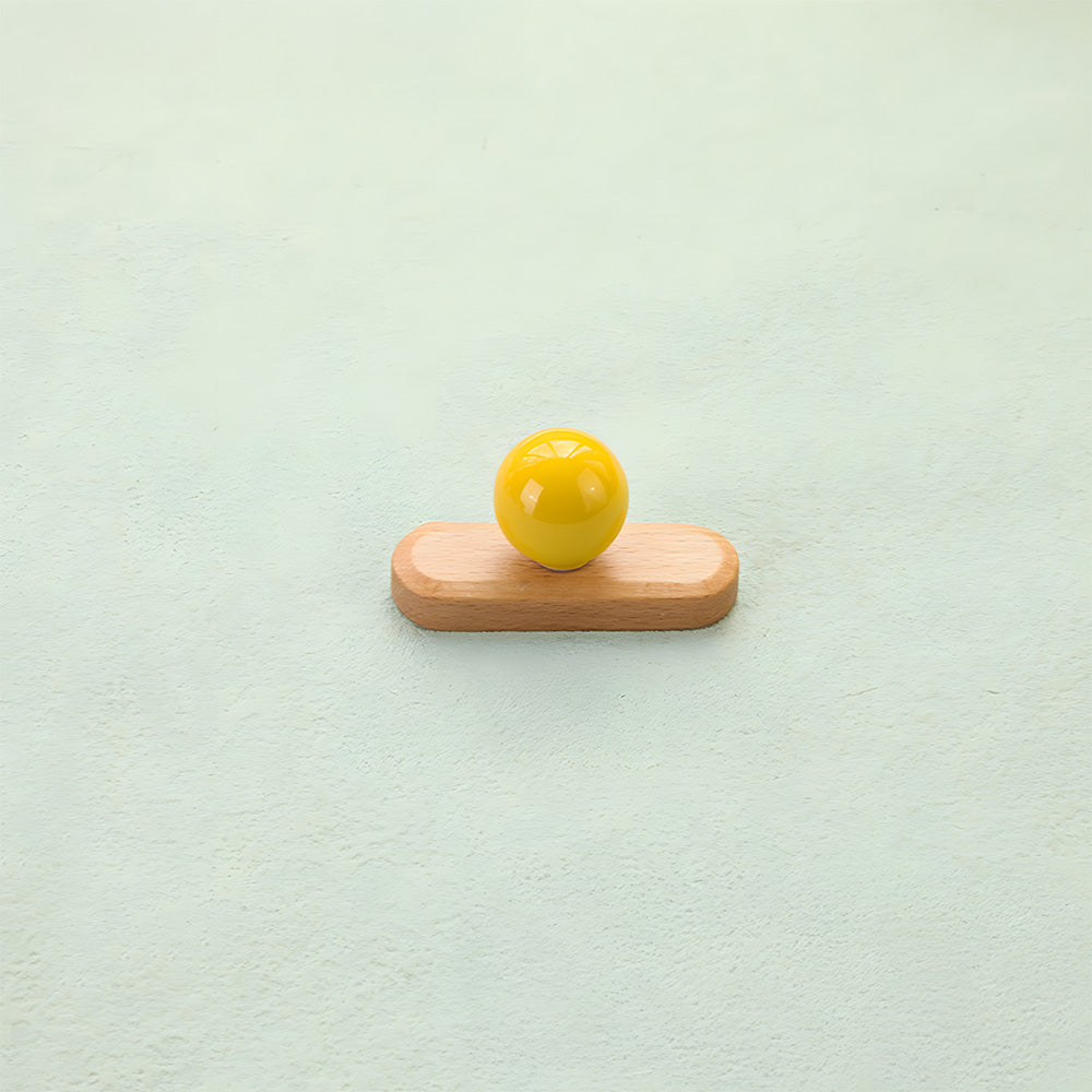 Wood Cabinet Pulls with Colorful Ball Knobs
