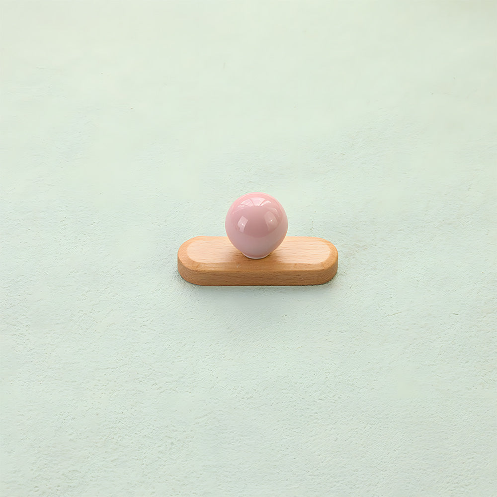 Wood Cabinet Pulls with Colorful Ball Knobs
