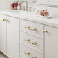 Gold Round Bar Cabinet Pulls and Knobs, Zinc Alloy