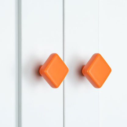 Colored Ceramic Square Single-Hole Cabinet Drawer Knobs