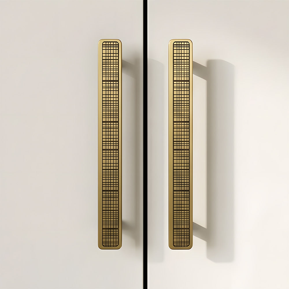 Grid-Textured Cabinet Pulls and Knobs for Kitchens
