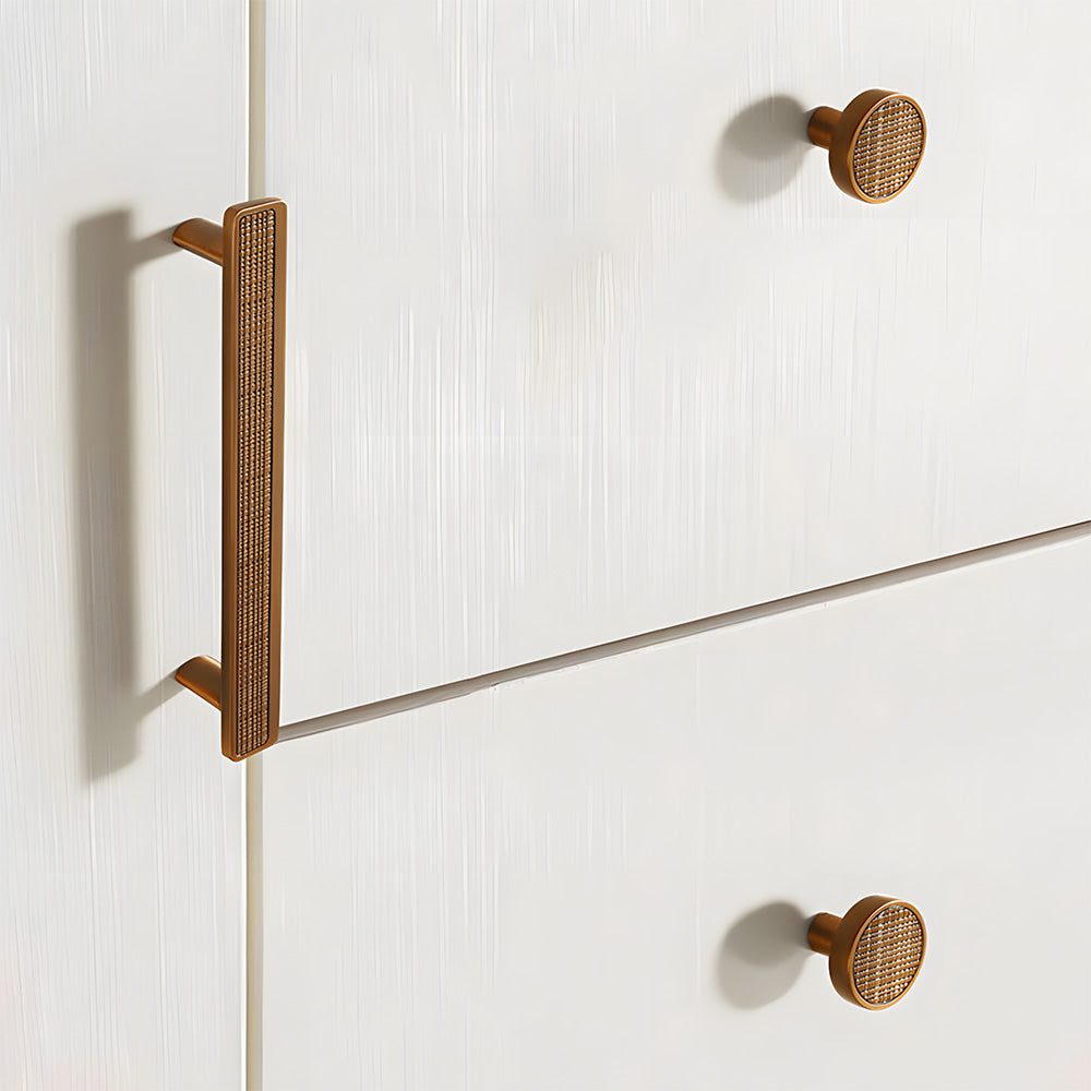 Grid-Textured Cabinet Pulls and Knobs for Kitchens
