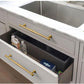 Brushed Brass French Cabinet Pulls, Round Bar Drawer Handles