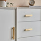 Brushed Brass Rounded Bar Cabinet Pulls