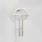 Paired Half Moon Cabinet Pulls with Bar Handles