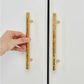 Hammered Round Brass Cabinet Pulls in Gold