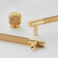 Modern Gold Knurled T-Bar Cabinet Handles and Knobs