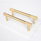 Brushed Gold Knurled Pulls for Cabinets and Drawers