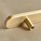 Brushed Brass Rounded Bar Cabinet Pulls